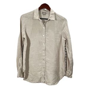 J Jill Flax Linen Button Down Size Extra Small